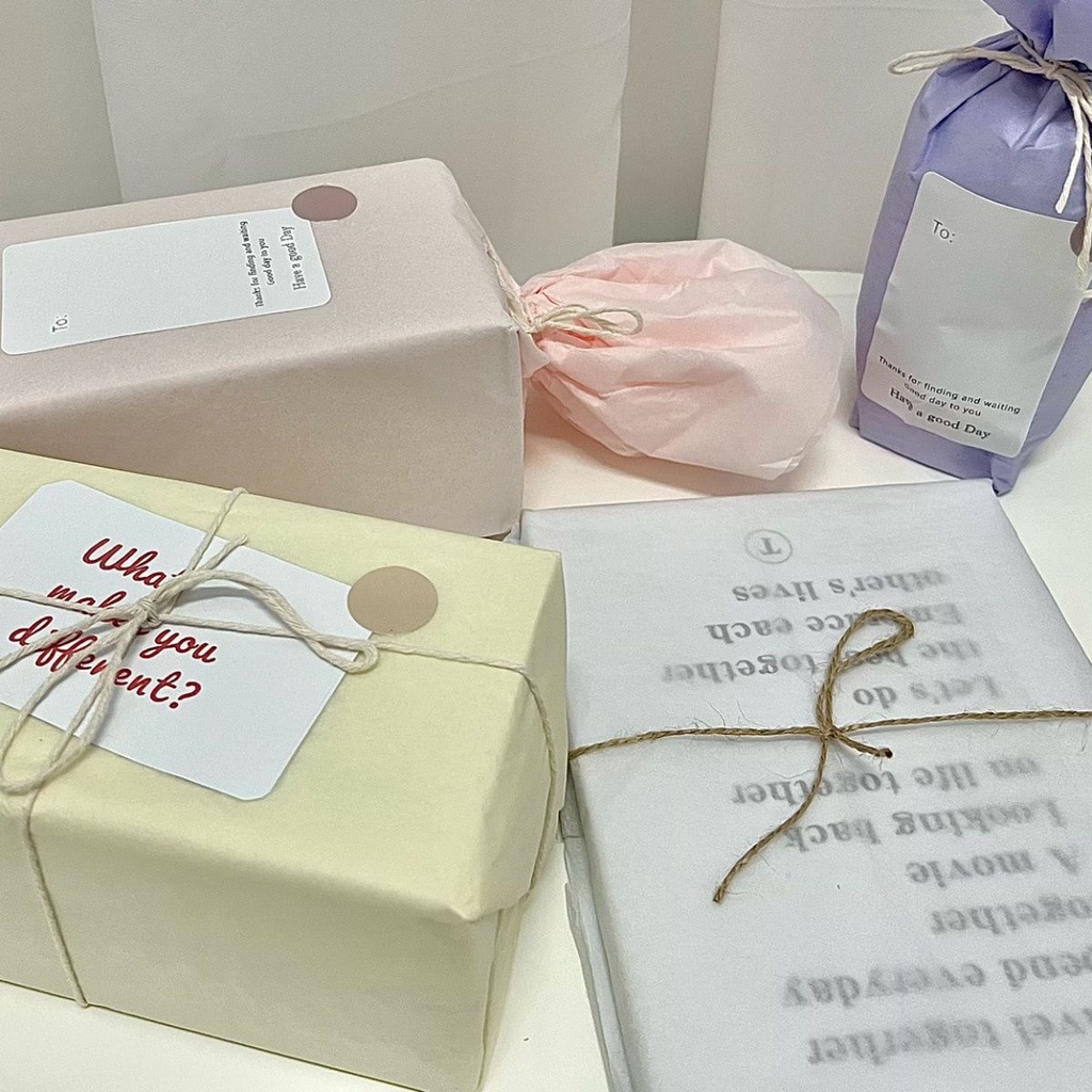 Giấy Gói Quà Màu Sắc Kem Xinh Xắn