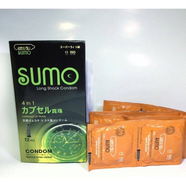 Bao cao su Gân gai Kéo dài thời gian SUMO  4 in 1 Nhật Bản