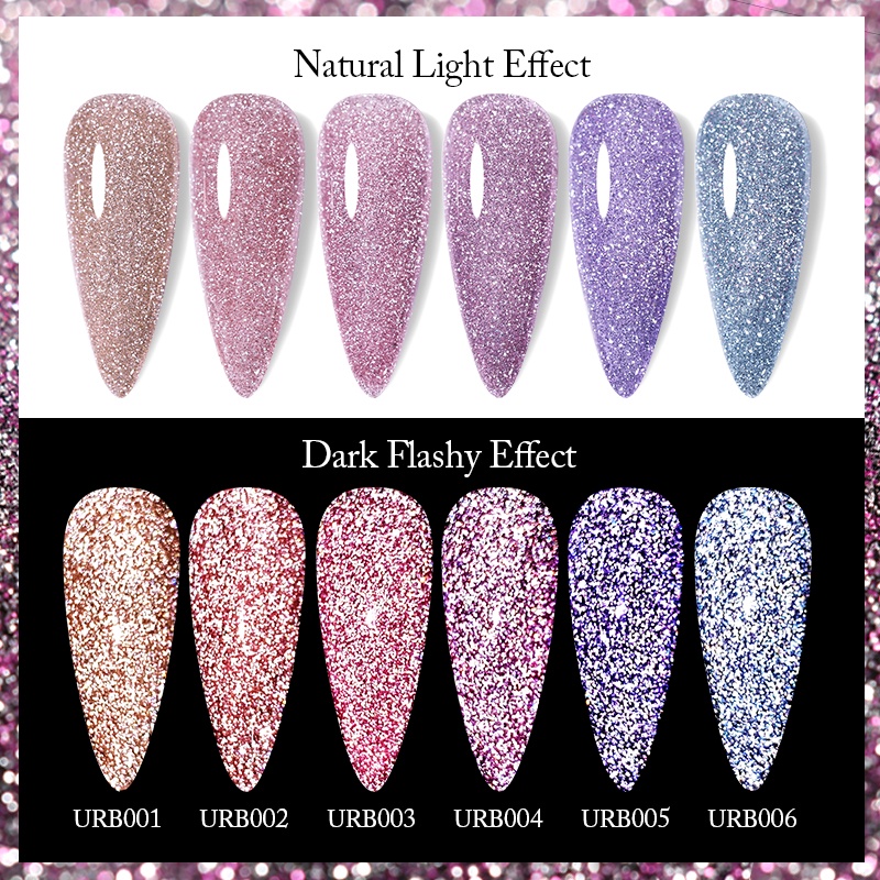 Set 2/ 3/ 4 chai sơn móng tay gel UR SUGAR 7ml lấp lánh nhều màu tùy chọn