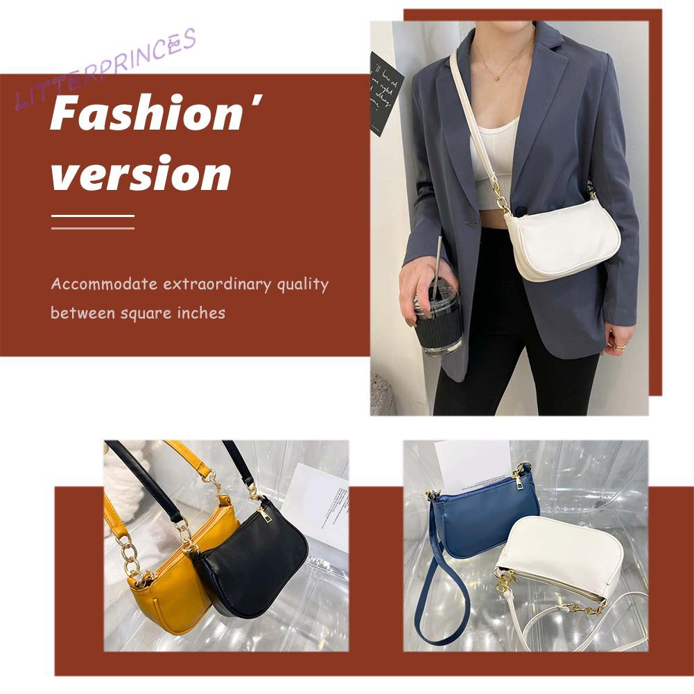 Litterprinces Women PU Leather Shoulder Crossbody Bag Vintage Solid Color Handbags Purse