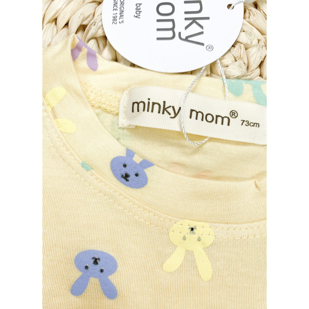 Bộ Dài Tay MINKY MOM THUN LẠNH In Hình Toàn Thân Họa Tiết Thỏ Dễ Thương TD-IN19