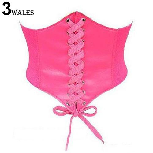[ Mã 12FASHIONSALE1 giảm 10K đơn 50K ] Đai corset nịt bụng bằng da có dây đan chéo | BigBuy360 - bigbuy360.vn