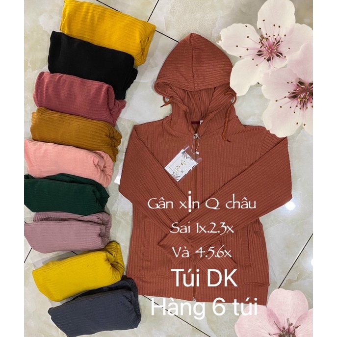 Size lớn 6XL-75kg Áo Khoác Nữ Chống Nắng Vải Thun Gân Túi dây kéo Mềm Mịn Mát, size lớn