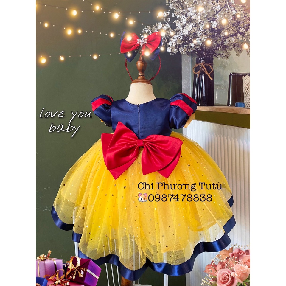 Đầm công chúa Bạch Tuyết mẫu mới nhất 2022 cho bé