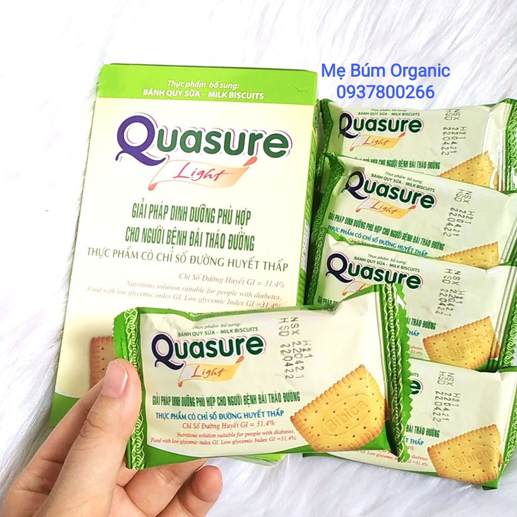 [ HCM Giao Hỏa Tốc] Bánh Quy Quasure Light Sữa cho người tiểu đường/ Ăn Kiêng Quasure