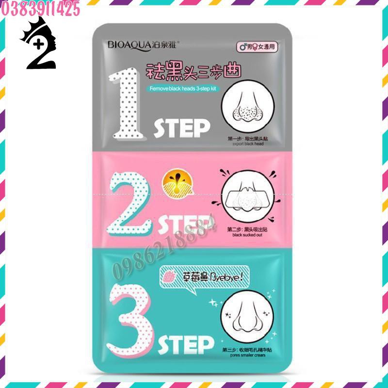 Miếng lột mụn mũi 3 bước Bioaqua TPP