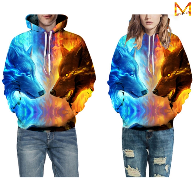Áo hoodie in hình sói 3D ấn tượng | BigBuy360 - bigbuy360.vn