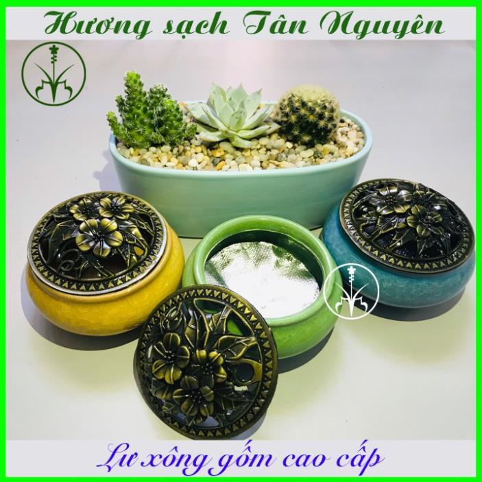 Lư xông gốm cao cấp - Lư đốt trầm - giá rẻ - gốm dày FREESHIP