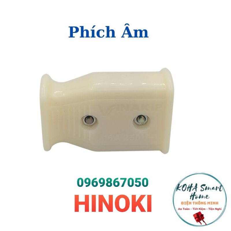 Phích cắm âm HINOKI - Phích cái - Phích nối âm - Phích cắm chịu tải chính hãng