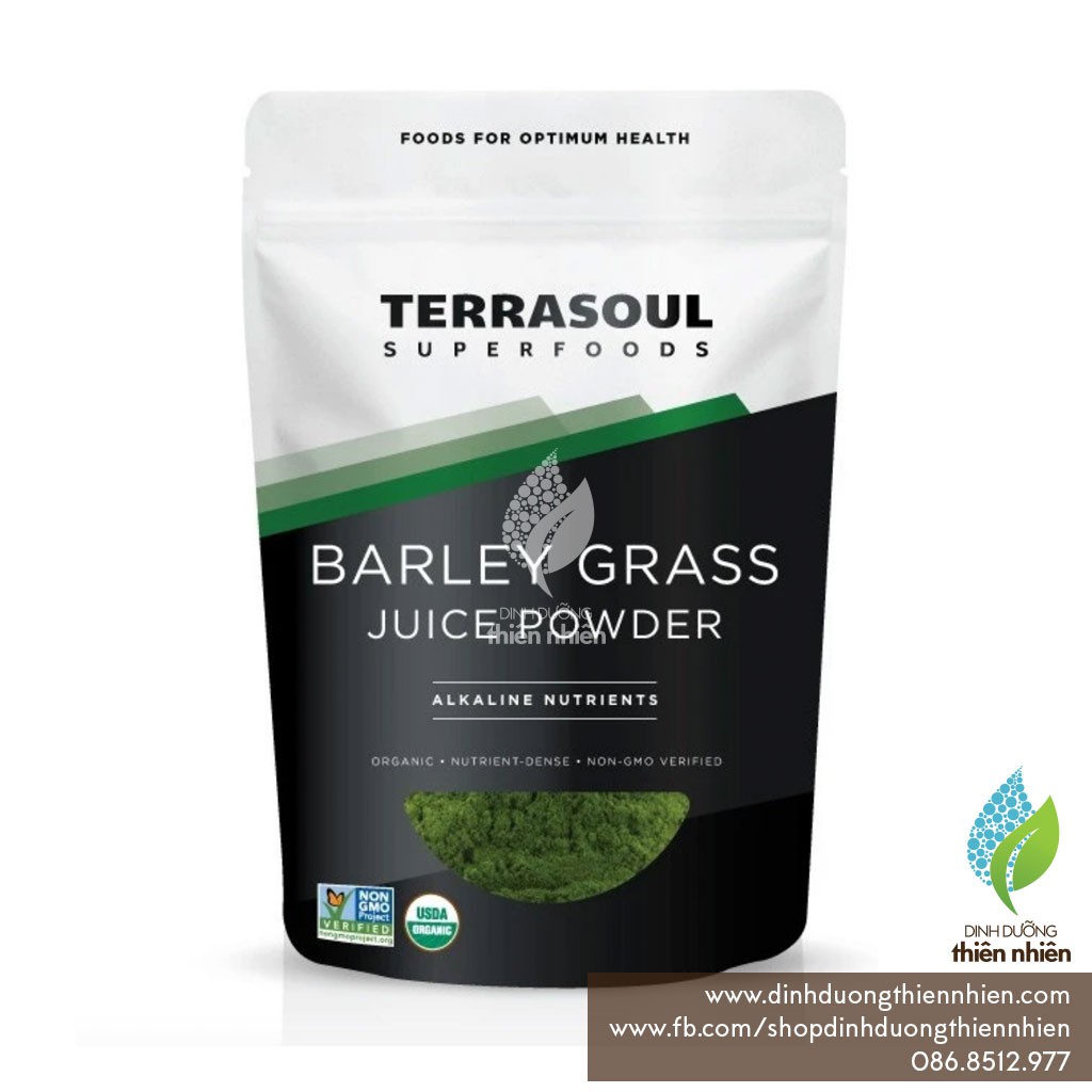 Bột Nước Ép Cỏ Lúa Mạch Hữu Cơ Terrasoul Superfoods Organic Barley Grass Juice Powder, 141g