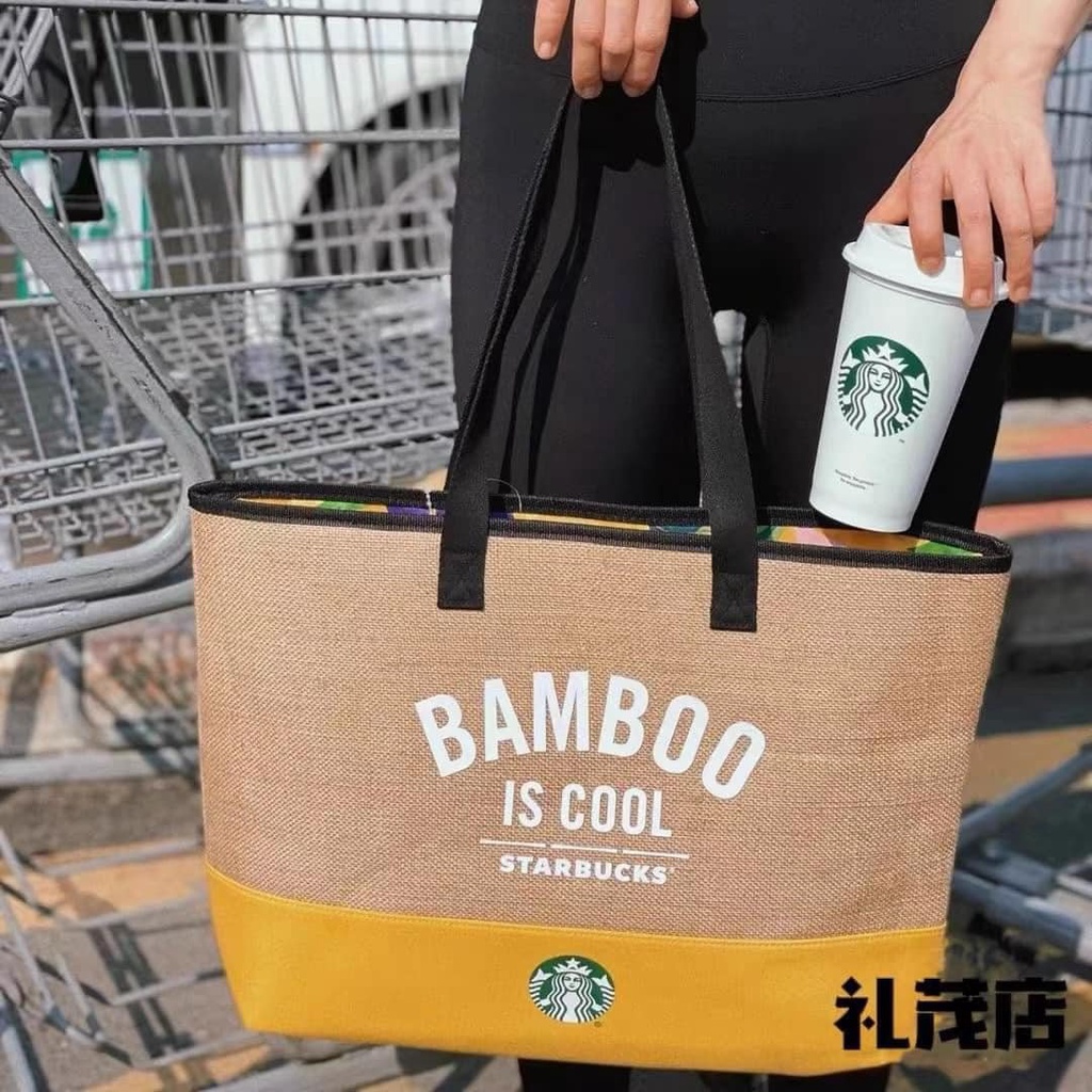 TÚI CÓI BAMBOO IS COOL STARBUCK KT 33x21x14cm