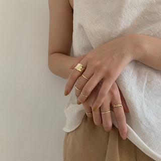 Bộ 8 Nhẫn Thiết Kế Đơn Giản F357 Cho Nữ