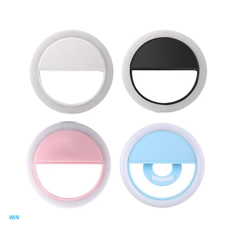 Vòng Đèn LED USB Mini Có Thể Điều Chỉnh Độ Sáng Kèm Kẹp Gắn Dùng Quay Video/Phát Trực Tuyến