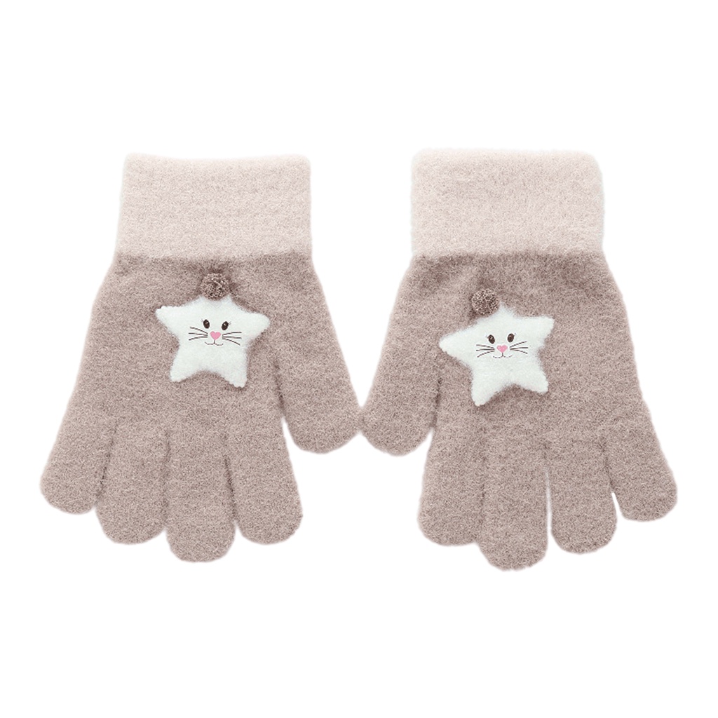 Găng tay dệt kim màu sắc ngọt ngào thời trang thu đông cho nữ