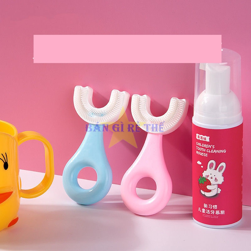 Bàn chải tập đánh răng cho em bé hình chữ U mềm mại