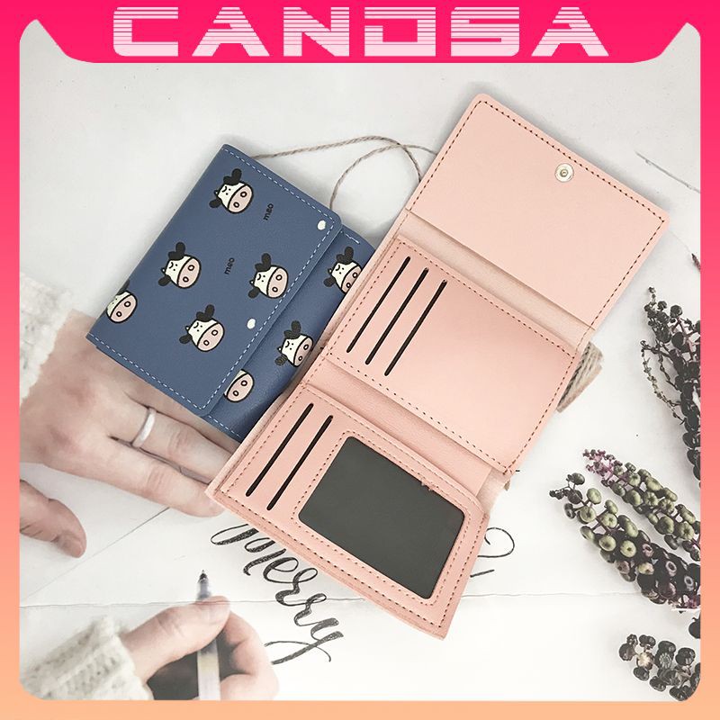 Ví nữ ngắn đẹp cầm tay mini nhỏ gọn bỏ túi nhiều ngăn dễ thương NG44