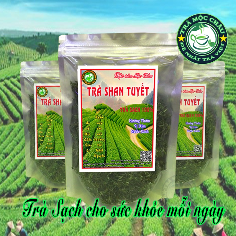 Trà Shan Tuyết Sạch Mộc Châu 500g - Trà Mộc Châu Đặc Sản - Nước Trà Xanh Hương Trà Thơm