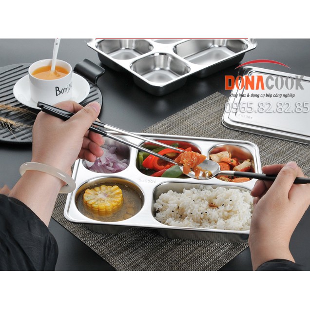 Khay cơm inox 304 Hàn Quốc cao cấp