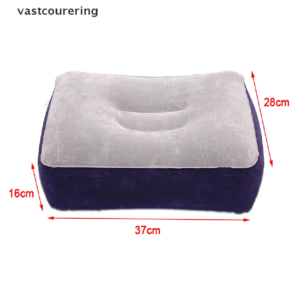 Gối Kê Chân Bơm Hơi Bằng PVC Mềm Mại Tiện Dụng Mang Theo Du Lịch / Văn