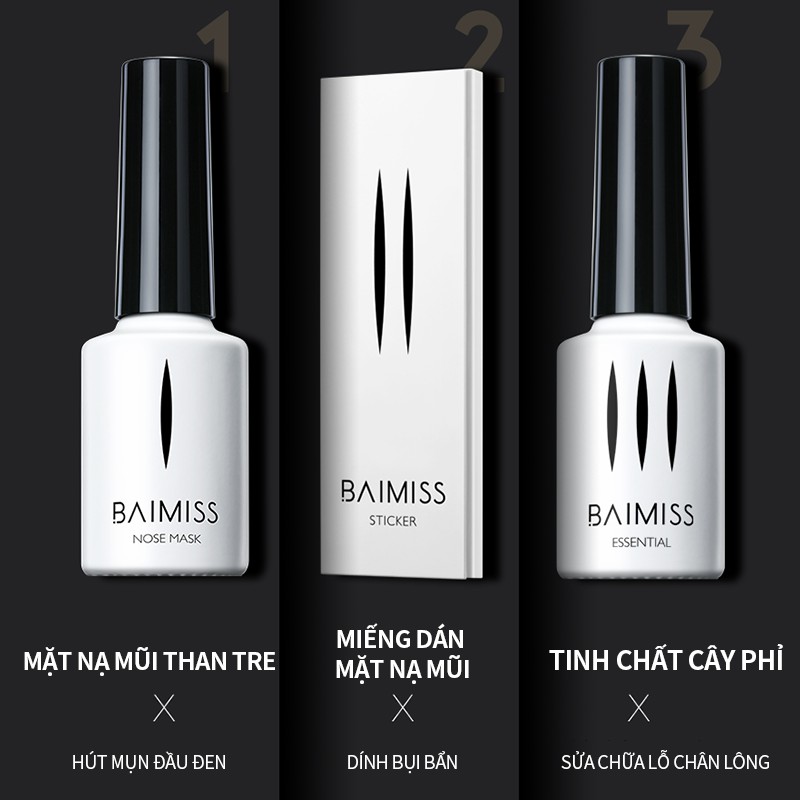 Bộ Sản Phẩm Tẩy Mụn Đầu Đen BAIMISS 180g Làm Sạch Và Se Lỗ Chân Lông | BigBuy360 - bigbuy360.vn