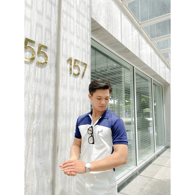 Áo Thun Nam Polo Cổ Trụ Chất Cotton Thám Hút Tốt Phối Màu Sang Trọng Trẻ Trung Đủ Size Lịch Lãm NEW UNISEX