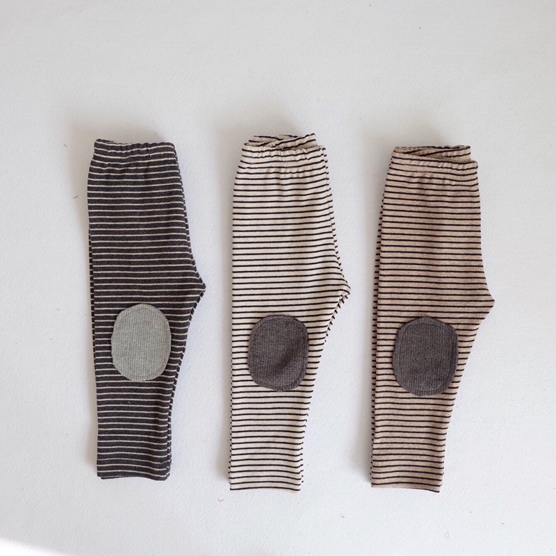 Quần dài bằng cotton kẻ sọc đáng yêu cho bé