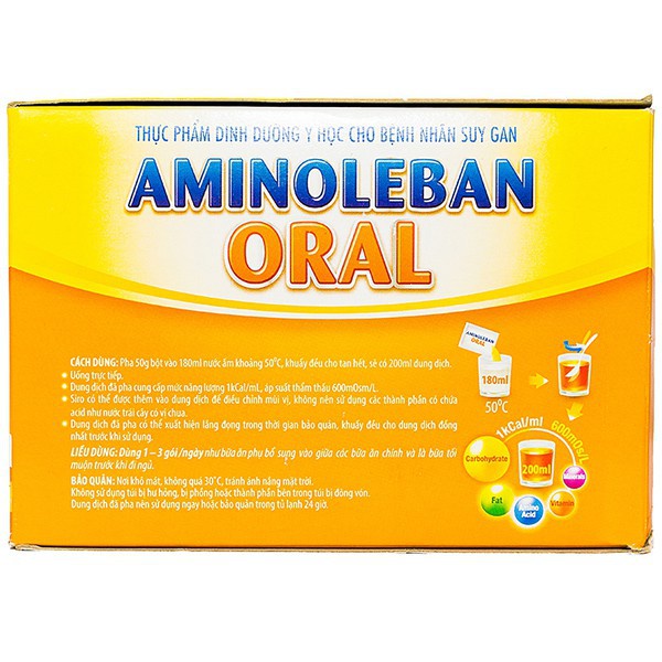 Aminoleban Oral bảo vệ sức khỏe người sử dụng, phục hồi chức năng gan bị tổn thương do sử dụng rượu bia