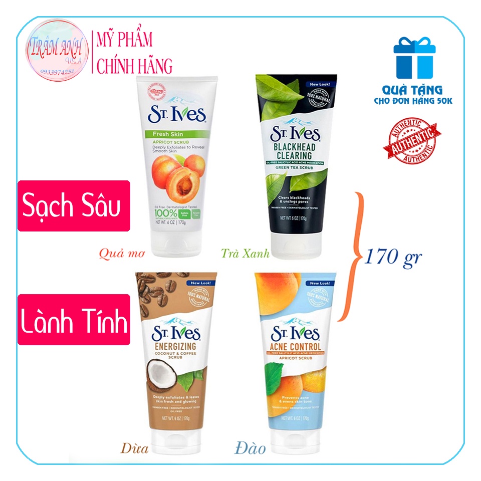 Tẩy tế bào chết dịu nhẹ St.Ives 170G