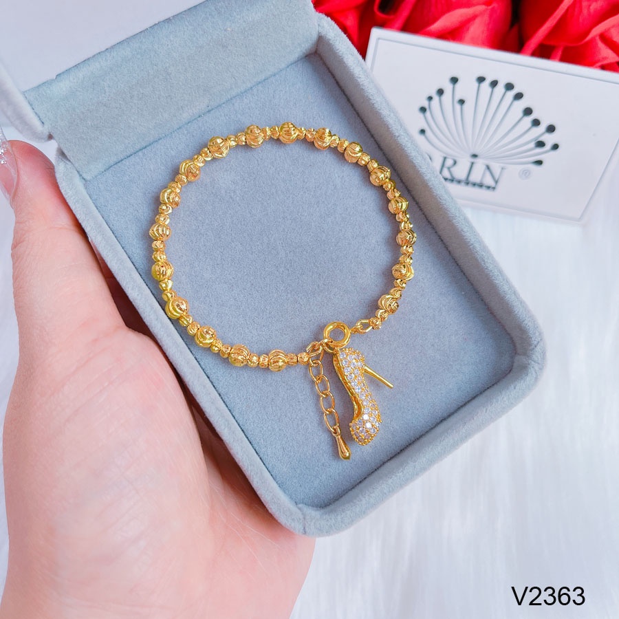 Vòng tay nữ, vòng bi đính chiếc giày thiết kế cao cấp Orin V2363