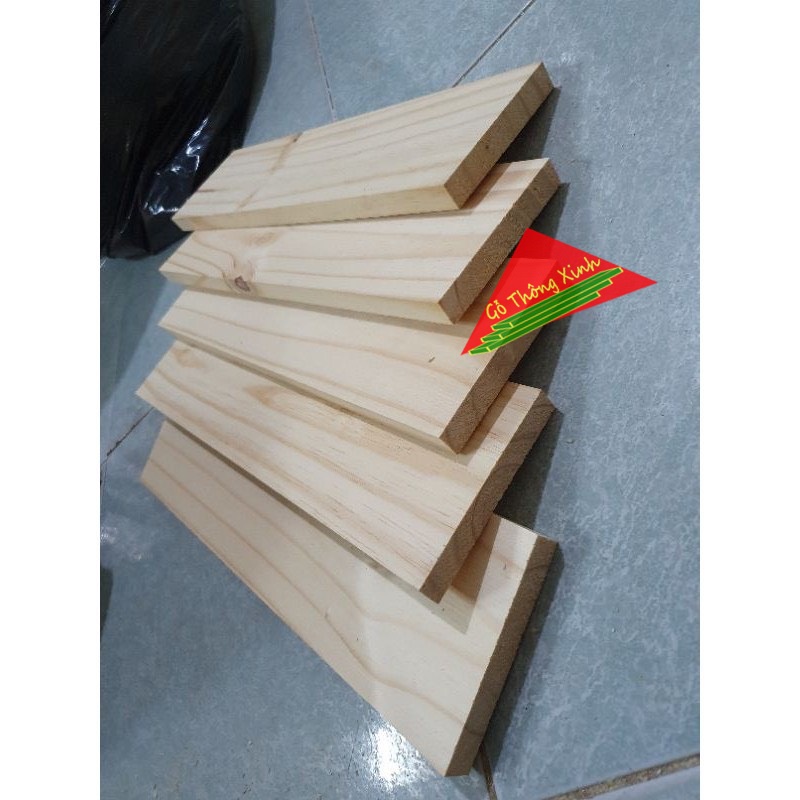 Bó 5 thanh gỗ thông mới đẹp dài 50cm rộng 10cm dày 1.5cm đã bào láng đẹp 4 mặt rất phù hợp decorde, làm hộp, làm kệ mini