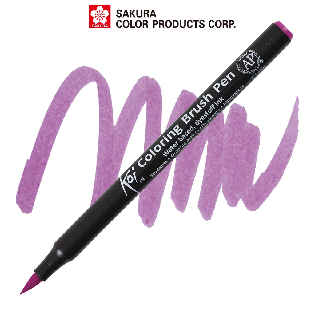 Bút lông màu nước ngòi cọ Sakura Koi Coloring Brush Pen Màu Rose Red