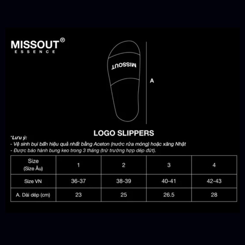 [Missout Chính Hãng] 𝐃𝐞́𝐩 𝐌𝐢𝐬𝐬𝐨𝐮𝐭 | Dép Missout - MST LOGO SLIPPER