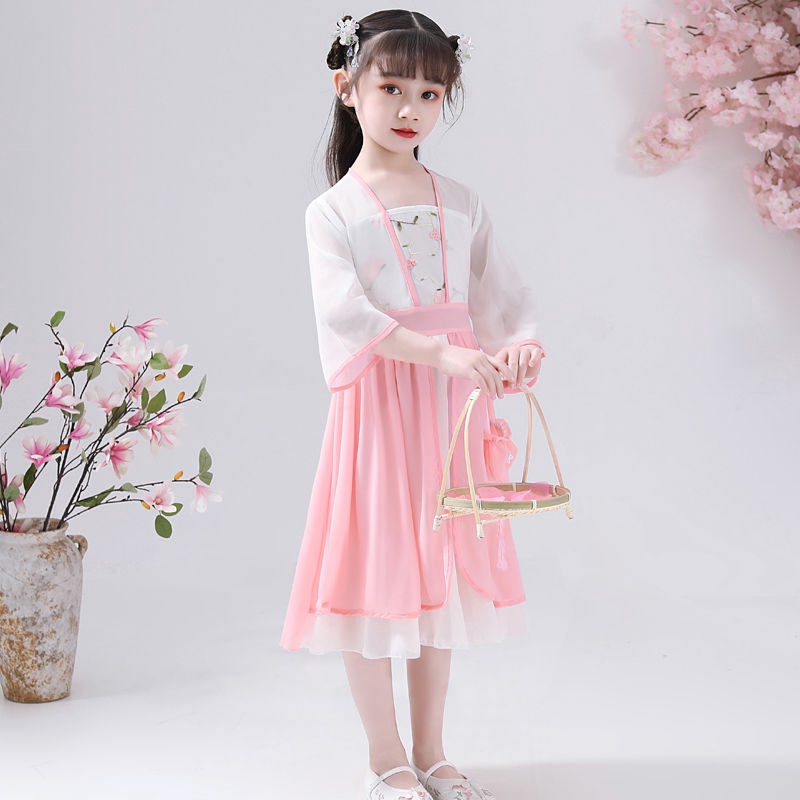 Đầm Hán Phục Chất Liệu Voan Phong Cách Trung Hoa Cho Bé