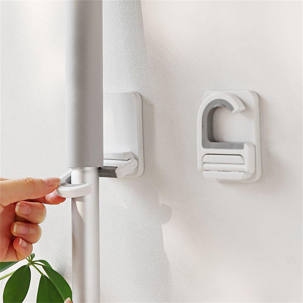 Giá Đỡ Chổi &amp; Cây Lau Nhà Tự Dính Sắp Xếp Gọn Gàng