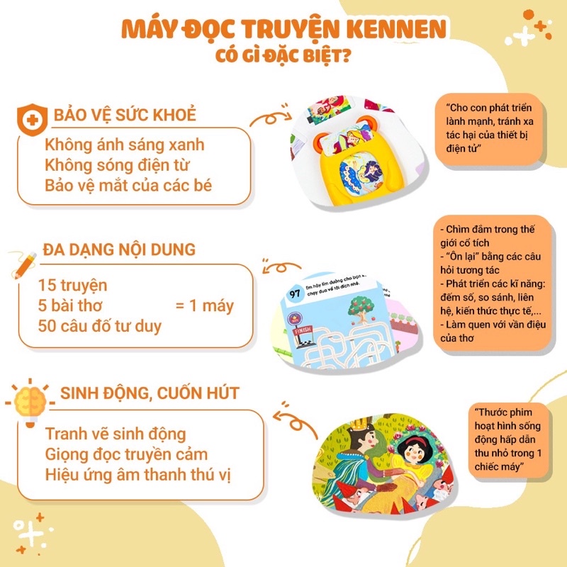 Máy đọc truyện KENNEN | Máy đọc thẻ truyện tranh tư duy KENNEN