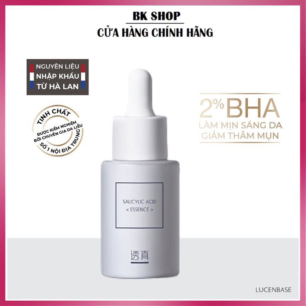 Tinh chất Salicylic Acid 2% LUCENBASE BHA 2% tẩy tế bào chết điều tiết dầu nhờn cải thiện tình trạng da mụn