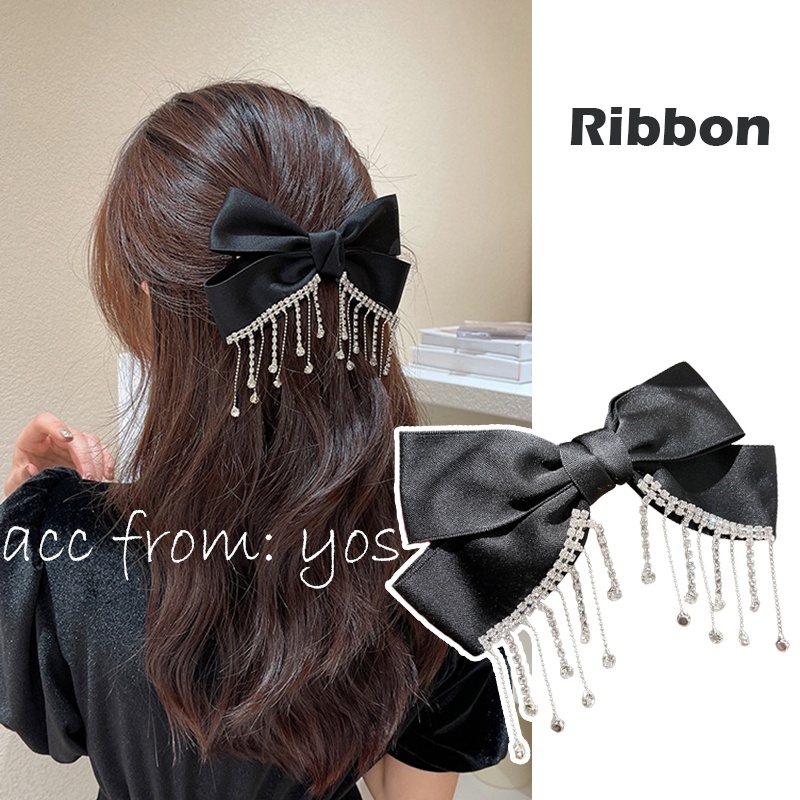 Kẹp tóc nơ đính đá sang chảnh phong cách Hàn Quốc cho nữ