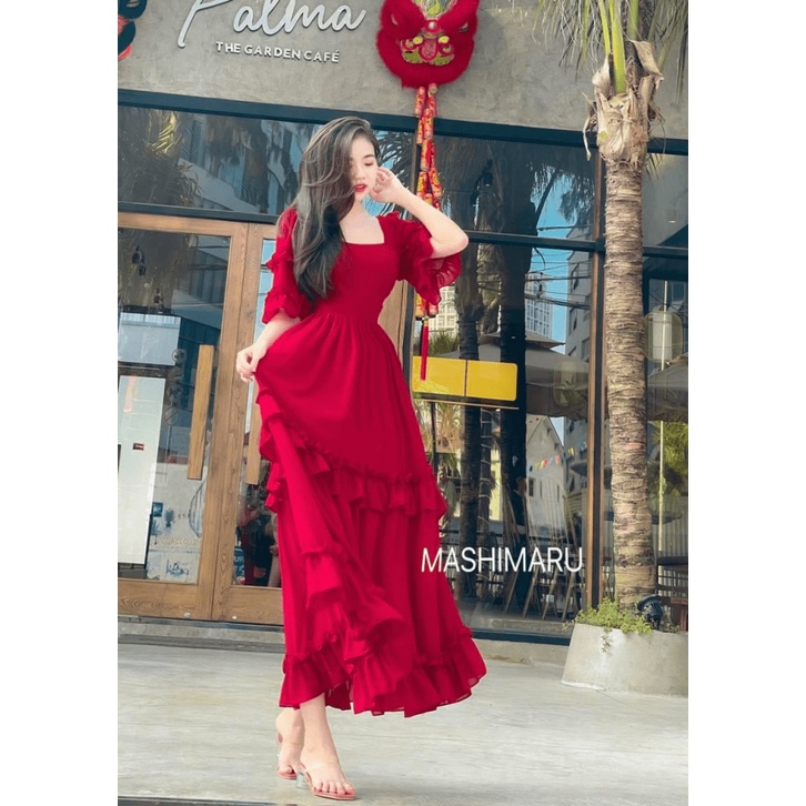 (FREE SHIP) MẪU HOT ĐẦM VOAN XÒE MAXI DÂY CỘT NƠ SAU THẦN TIÊN TỶ TỶ PU HHP