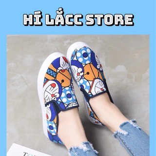 giày slipon doraemon, doremon, kitty