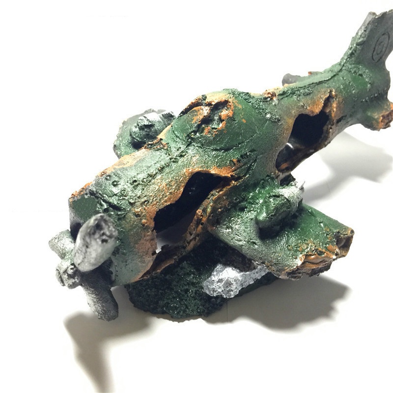 Mô Hình Máy Bay Trang Trí Bể Cá