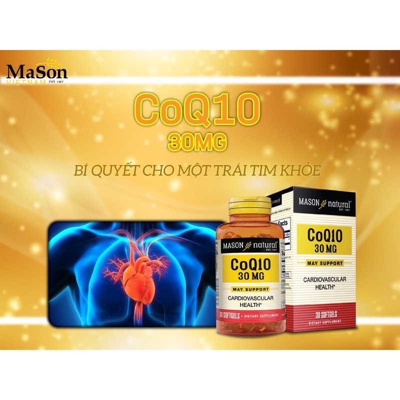 Viên Uống MASON Hỗ Trợ Tăng Cường Sức Khỏe Tim Mạch - MASON NATURAL COQ10 30MG