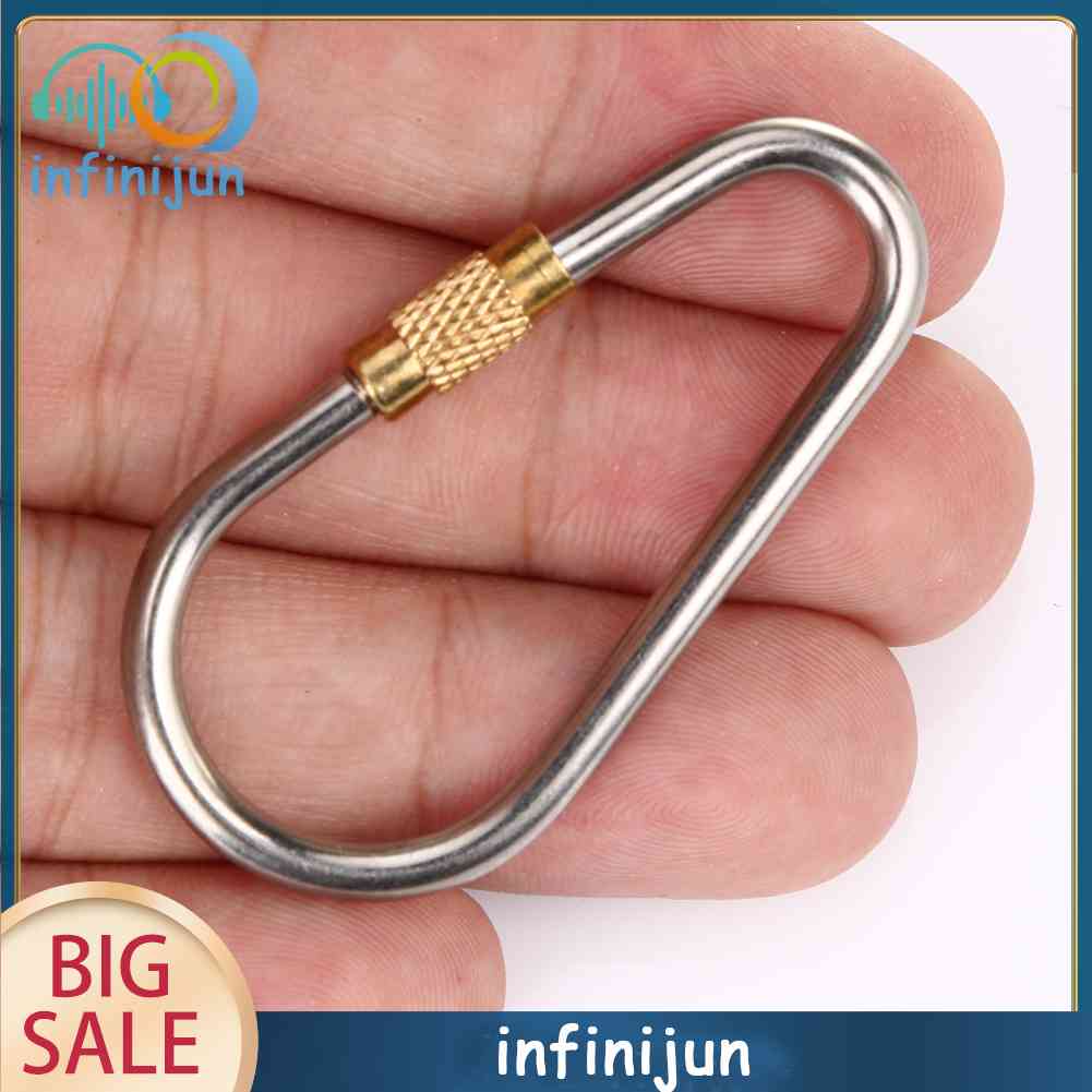 Móc Khóa Carabiner Hình Chữ D Bằng Hợp Kim Titan