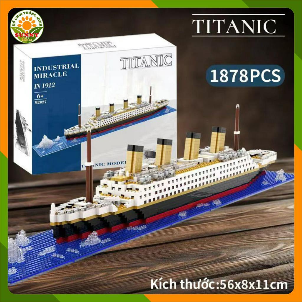 Mô hình lắp ghép 3D Công trình kiến trúc Tàu Titanic - Tàu du lịch huyền thoại - Kích thước: 56x8x11cm - 1800pcs