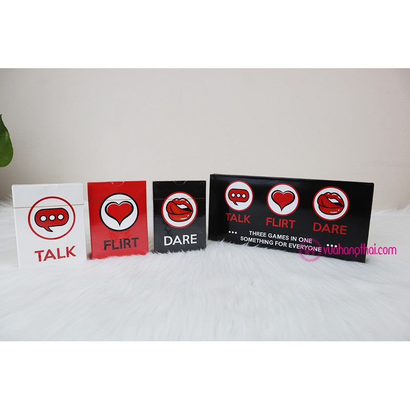 Bộ bài Talk, Flirt, Dare 3 trong 1 dành cho các cặp đôi