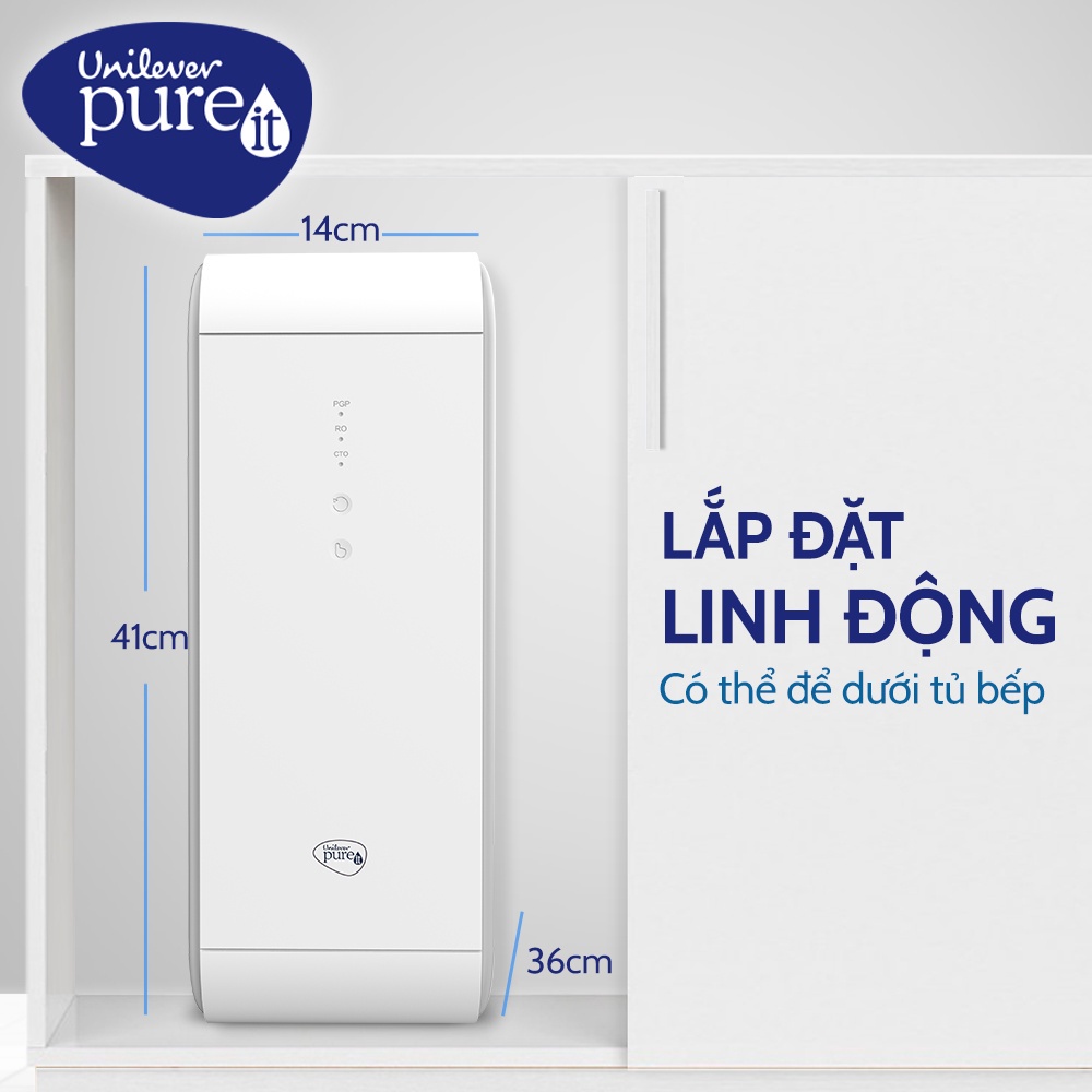 [ Miễn phí lắp đặt - Bảo hành 1 năm ] Máy lọc nước Unilever Pureit Delica UR5440, âm tủ bếp, lọc trực tiếp