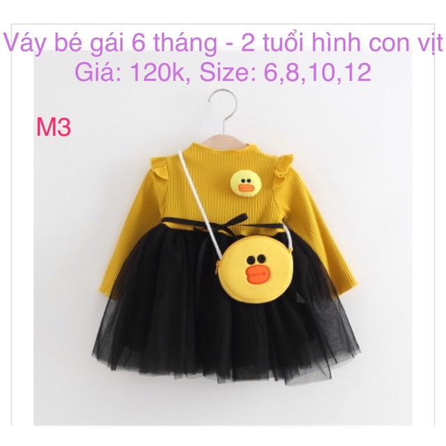 Váy bé gái hình con vịt