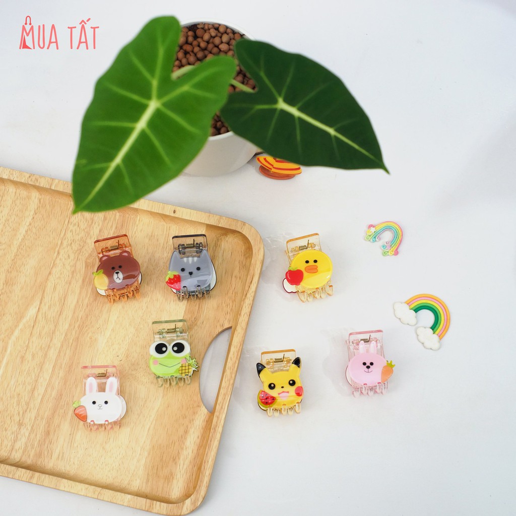 Kẹp càng cua 3 răng, 5 răng Mua Tất hình thú nhiều mẫu (chọn mẫu) (muatatshop)