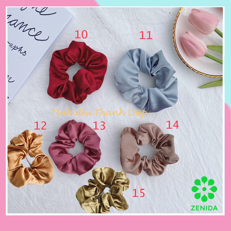 Dây buộc tóc Scrunchies / Dây cột tóc Scrunchies các màu vintage