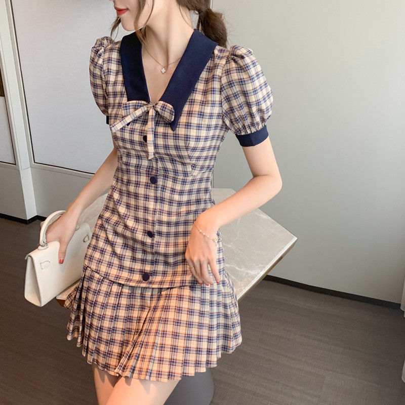 Váy kẻ caro , đầm đuôi cá cao cấp TÍT_FASHION size m l | BigBuy360 - bigbuy360.vn