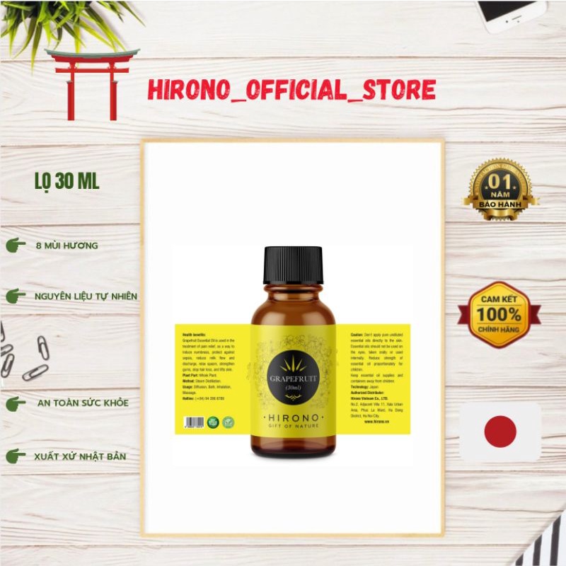 🔴LỌ 30ML - HIRONO🔴Tinh Dầu HIRONO Công Nghệ JAPAN|Phân Phối Chính Hãng